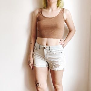 american eagle lightwash shorts